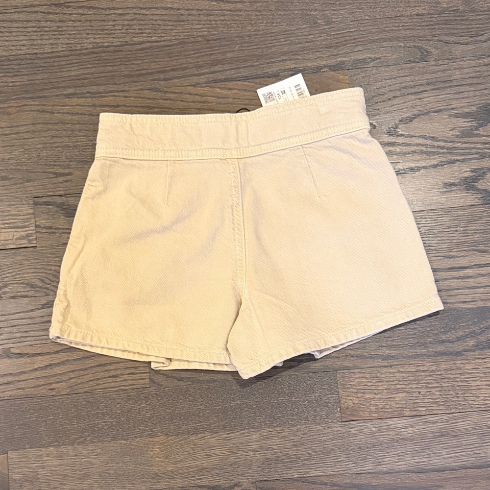 Zara Kids Beige Denim Pleated Skort - Picture 2 of 4